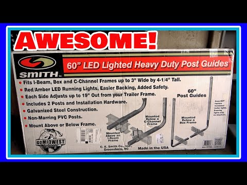 Installing Smith Heavy Duty Lighted Boat Guides on my Boat Trailer