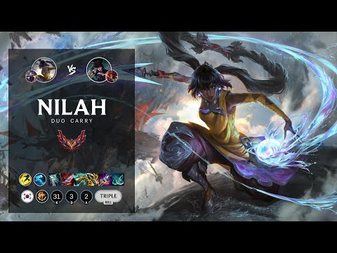 Nilah ADC vs Caitlyn - KR Grandmaster Patch 12.17