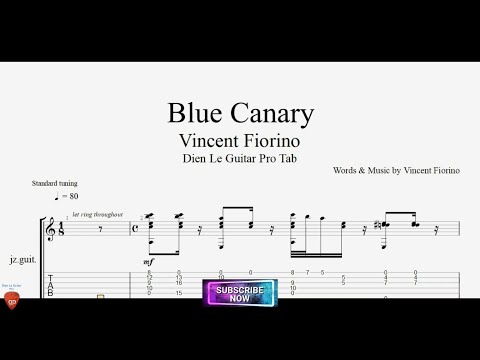 Guitar Cover 'Blue Canary' by Vincent Fiorino with Guitar TABs