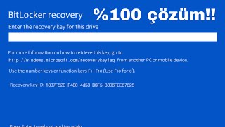 Bitlocker Recovery Key Sorunu %100 Çözüm | Try a different url BitLock