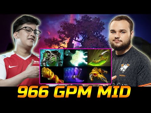 KARL VS NOONE MID BATTLE - 966 GPM MID ALCHEMIST VS LESHRAC DOTA 2
