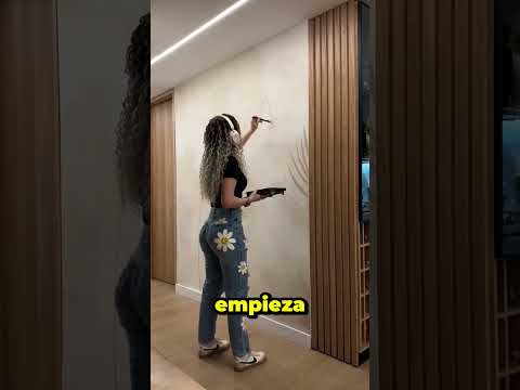Transformó una pared vacía en una obra de arte