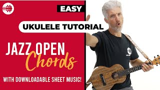 Download lagu EASY! Ukulele Tutorial Jazz Open Chord Voicings   Chord progression! FREE music sheet! mp3
