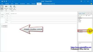 How to add checkbox controls or checkbox marks into email messages in Outlook