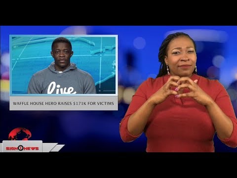 Tennessee Waffle House hero raises money for the victims (ASL - 4.27.18)