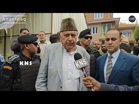 National Conference stands united, and conspiracies cannot weaken it. Talks with Pakistan are the only way to resolve issues. I hope both the Central Government and Pakistan respond positively: Dr. Farooq Abdullah talking to #KNS South Bureau Head Tassaduq Rashid In Anantnag.