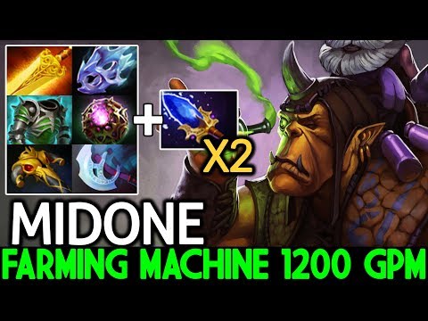 Midone [Alchemist] 1200 GPM Full Slotted Farming Machine Gameplay 7.21 Dota 2