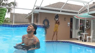 ANGRY GIRLFRIEND THROWS PS4 IN THE POOL!!! PRANK GONE WRONG!!