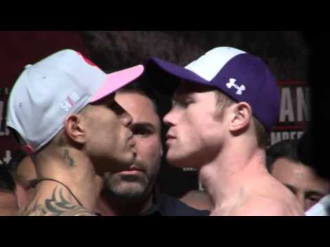 Canelo Saul Alvarez vs Miguel Cotto WEIGH IN FACE OFF!