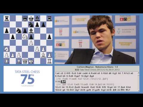 Tata Steel Chess 2013 - Analysis - Magnus Carlsen shows his win against Nakamura round 12