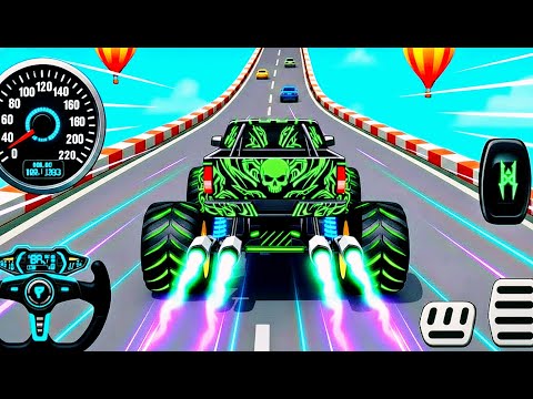 Mega Ramp Monster Car Racing 3D - Extreme Car Stunts -Android Gamepla #MegaRamp #3DGames #CarRacing