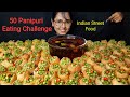 Eating Challenge 100 Golgappe Panipuri Fuchka Big Bites Asmr Eating Mukbang