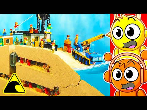 Reacting To LEGO MINE FLOOD DISASTER Tsunami!
