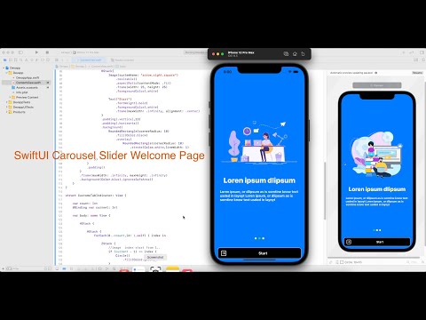 SwiftUI Carousel Slider Welcome Page