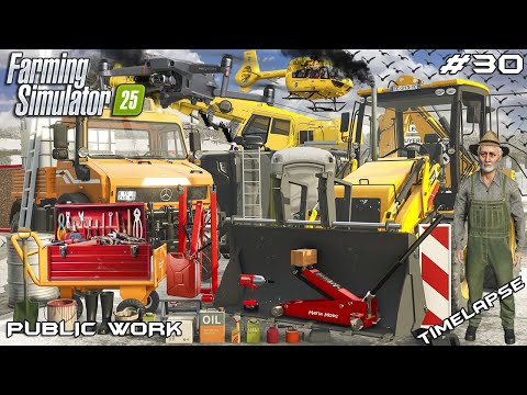 ⚠️ CRAZY RECOVERY! TRUCK ROLLED OVER WITH CONTAINERS 🚨 | PUBLIC WORK | Farming Simulator 25 | EP 30
