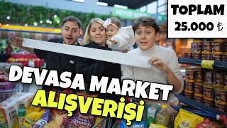 DEVASA MARKET ALIŞVERİŞİ !! BABAM BATTI
