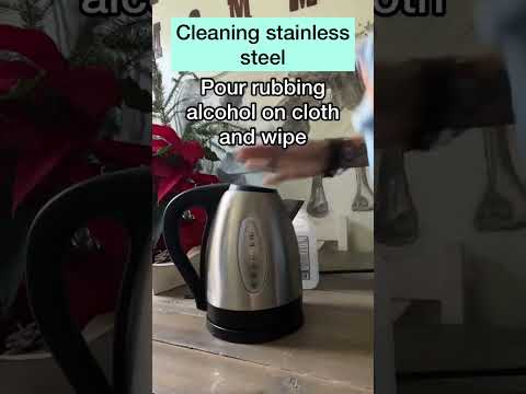 How to Clean Stainless Steel Appliances ⏲️ #cleaninghacks #stainlesssteel #microwave #cleaning
