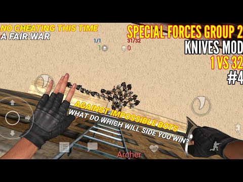 Special Forces Group 2 Knives Mod 1 VS 32 Against Impossible Bots #4