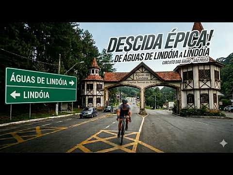 DESCIDA ÉPICA! De Águas de Lindóia a Lindóia de Bike. Velocidade e Visual Circuito das Águas!