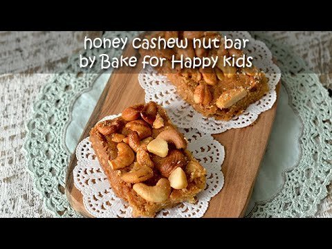 Easy Honey Cashew Nut Bar / Slice