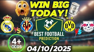 Top League Football Predictions Today | October 4 (Saturday) 🔥