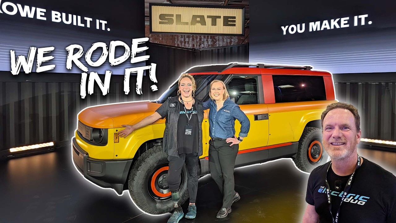 We rode in the $25k Slate Truck! All the details, SUV rear seats, trunk & frunk space, & more!