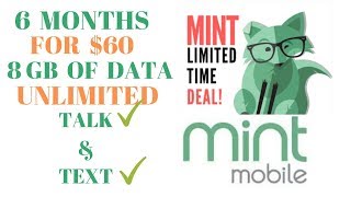 $10 cellular service a month 8GB data with Mint Mobile LIMITED TIME!