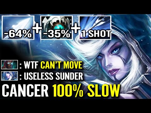 CANCER IS BACK! 100% SLOW CANT MOVE Skadi Drow Ranger Counter TB Sunder Top Rank Dota 2 Pro Gameplay