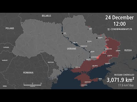Russian Invasion of Ukraine - Full Frontline - Every Day [JUL 2 - DEC 24 2025]
