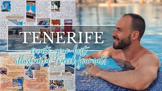 ILLUSTRATED TRAVEL JOURNAL Start to finish | Step by step creation process of my Tenerife journal!