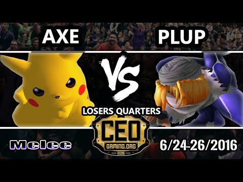 CEO 2016 SSBM - Tempo | Axe (Pikachu) Vs. PG | Plup (Sheik) Smash Melee Losers Quarters