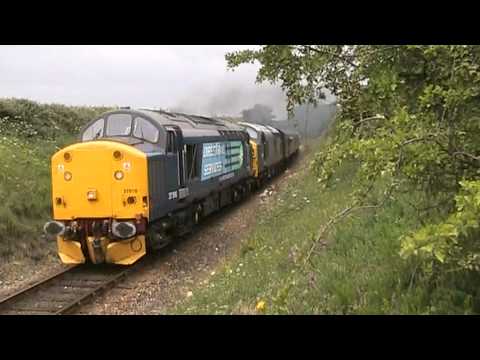 reggies train gallery NNR DIESEL GALA 37 double header through dead mans cutting..mpg