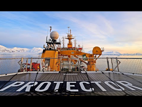 HMS Protector conducting operational sea training - October 2017