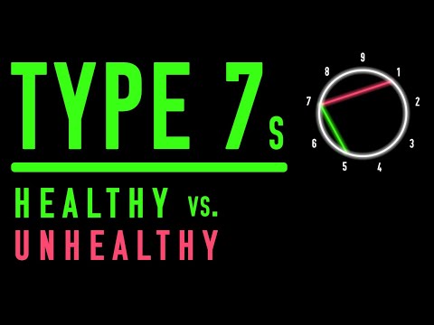 Enneagram Type 7 Enthusiast's Movement of Integration & Disintegration