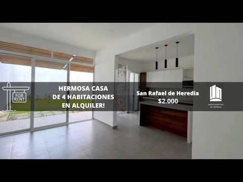 🏡 Tour | Casa de lujo en alquiler en San Rafael de Heredia | 4 habitaciones | $2.000