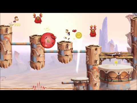 Rayman Origins (1080i HD) Walkthrough Part 13 - Crazy Bouncing - Electoons & Lum Medal