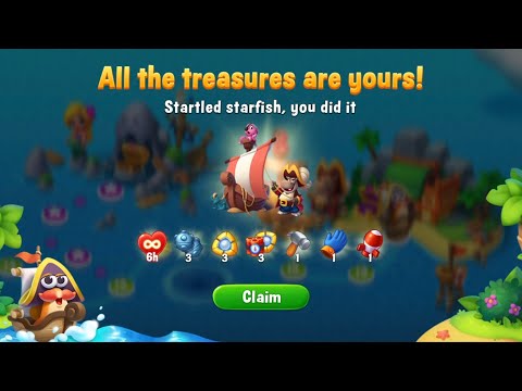 Fishdom Swift Escapade Finished. Got Many Rewards. All the treasures are mine. Yeah! 😍