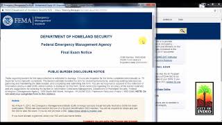 How to take an exam on FEMA.gov