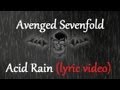 Chord Guitar Avenged Sevenfold – Acid Rain