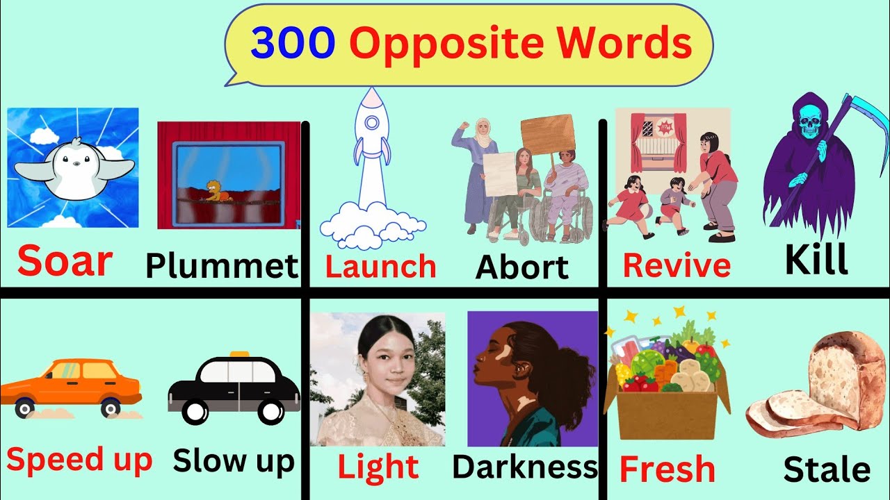 Opposite words part 3 | English vocabulary | Antonym words