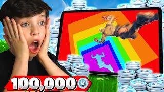 PC vs Mobile Rainbow Dropper vs My Little Brother for 100K VBucks!