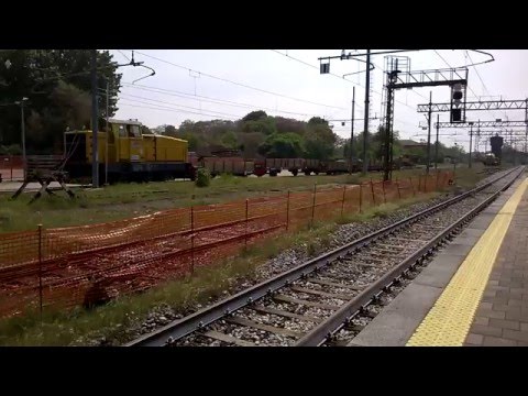 treno cantiere, E464 080+6 2 piani - Monza 21/04/2016