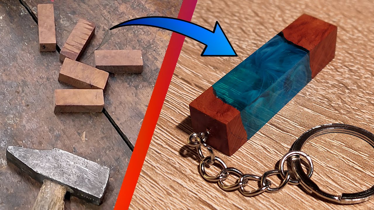 J'ai fabriqué des porte-clés en bois et résine, et je vous les offre ! 🎁