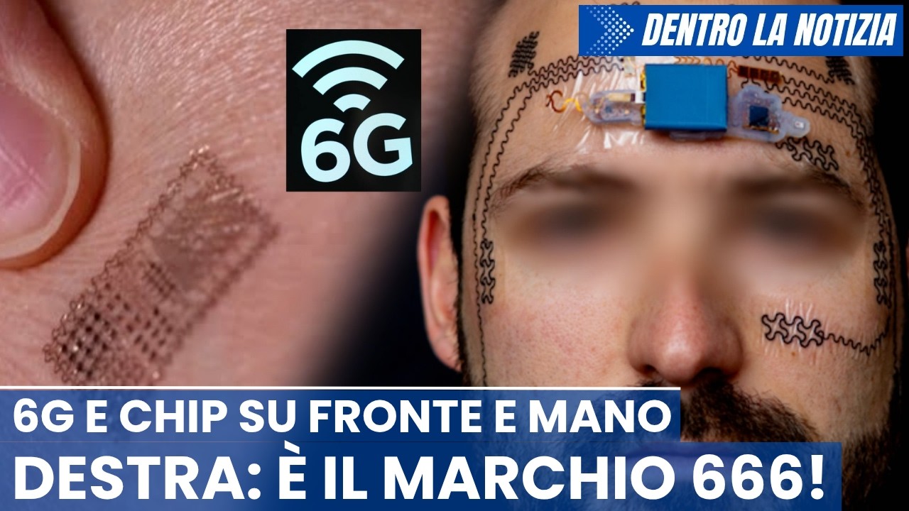 6G e chip su fronte e mano destra: è il marchio 666 Apocalisse Chip cerebrali e 6G: persone antenne!