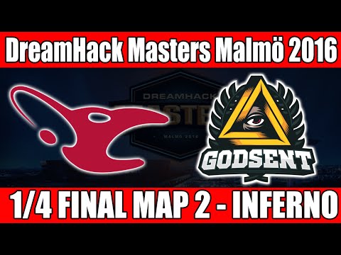 Mousesports vs Godsent | Quarter Finals Map 2 (Inferno) DreamHack Masters Malmö 2016