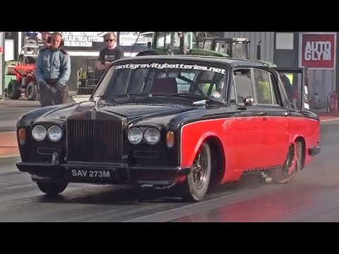 The FASTEST Rolls Royce in the WORLD at Santa Pod Raceway