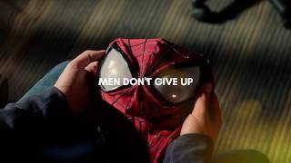"men don't give up"