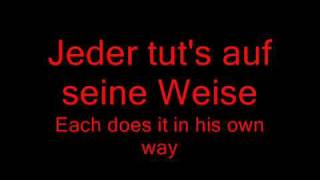 rammstein-Reise, Reise lyrics and english translation