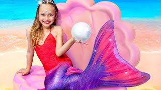 Maya turned into the Little Mermaid Princess Song for children Mp4 3GP & Mp3