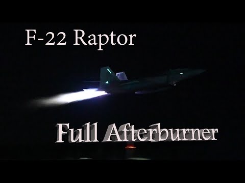 F 22 Raptors Taking Off With Full Afterburners